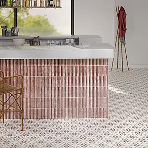 Background tile, Effect faux encaustic tiles, Color multicolor, Unglazed porcelain stoneware, 20x20 cm, Finish antislip