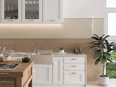 Background tile, Effect faux encaustic tiles, Color beige, Unglazed porcelain stoneware, 20x20 cm, Finish antislip