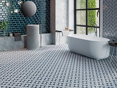 Background tile, Effect faux encaustic tiles, Color multicolor, Unglazed porcelain stoneware, 20x20 cm, Finish antislip