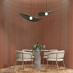 Background tile, Effect terracotta, Color brown, Glazed porcelain stoneware, 20x20 cm, Finish antislip