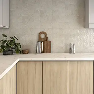 Background tile, Color beige, Ceramics, 15x15 cm, Finish matte