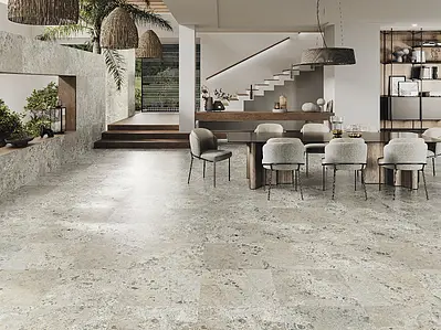 Background tile, Effect other stones, Color beige,grey, Glazed porcelain stoneware, 58x58 cm, Finish Honed