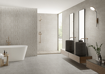 Background tile, Effect other stones, Color white, Glazed porcelain stoneware, 58x58 cm, Finish matte