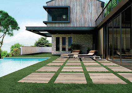 Background tile, Effect wood, Color beige,grey, Glazed porcelain stoneware, 60x60 cm, Finish antislip