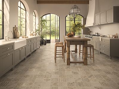 Background tile, Color beige, Style patchwork, Glazed porcelain stoneware, 58x58 cm, Finish Honed