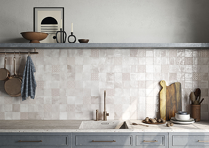 Background tile, Effect unicolor, Color grey, Glazed porcelain stoneware, 10x10 cm, Finish glossy