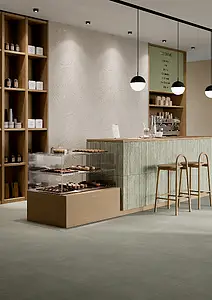Background tile, Effect unicolor, Color green, Unglazed porcelain stoneware, 60x120 cm, Finish matte