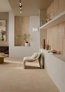 Background tile, Effect unicolor, Color beige, Unglazed porcelain stoneware, 60x120 cm, Finish matte