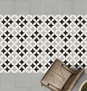 Background tile, Effect unicolor, Color grey, Glazed porcelain stoneware, 20x20 cm, Finish antislip
