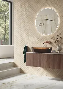 Grundflise, Effekt terrakotta, Farve beige, Glaseret porcelænsstentøj, 4.8x45 cm, Overflade Sleben