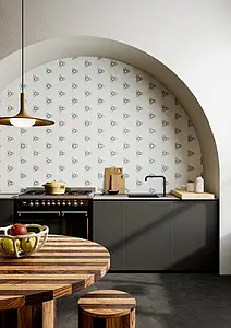 Background tile, Effect concrete, Color black, Glazed porcelain stoneware, 22x25 cm, Finish antislip