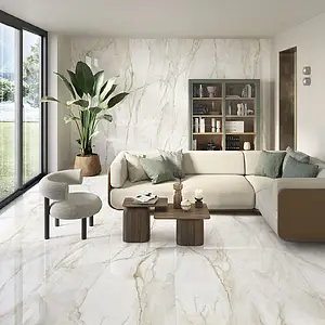 Background tile, Effect calacatta, Color beige,white, Unglazed porcelain stoneware, 120x278 cm, Finish polished