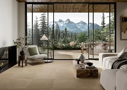 Background tile, Effect other stones, Color beige, Glazed porcelain stoneware, 60x60 cm, Finish antislip