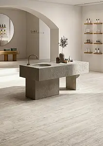 Background tile, Effect wood, Color beige,white, Glazed porcelain stoneware, 24x120 cm, Finish antislip