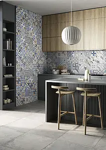 Background tile, Effect faux encaustic tiles, Color multicolor, Style patchwork, Glazed porcelain stoneware, 20x20 cm, Finish glossy