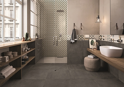 Background tile, Effect concrete, Color multicolor, Unglazed porcelain stoneware, 20x20 cm, Finish matte