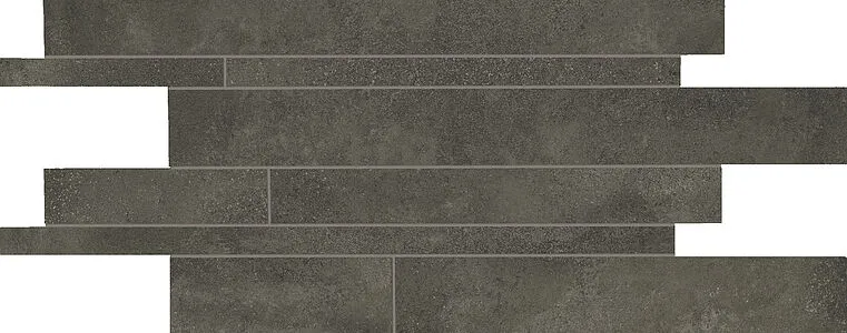 Emilceramica, Be-Square, ED8N_Listelli sfalsati Black Nat