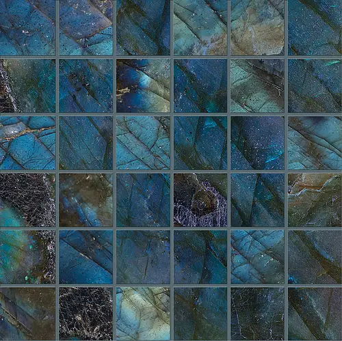 Emilceramica, Tele di Marmo Lumia, EN9K_TdmlMosaico5X5LabradoriteFullLappato