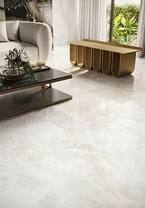 Carrelage, Effet pierre,autres types de marbre, Teinte blanche, Grès cérame émaillé, 120x278 cm, Surface polie