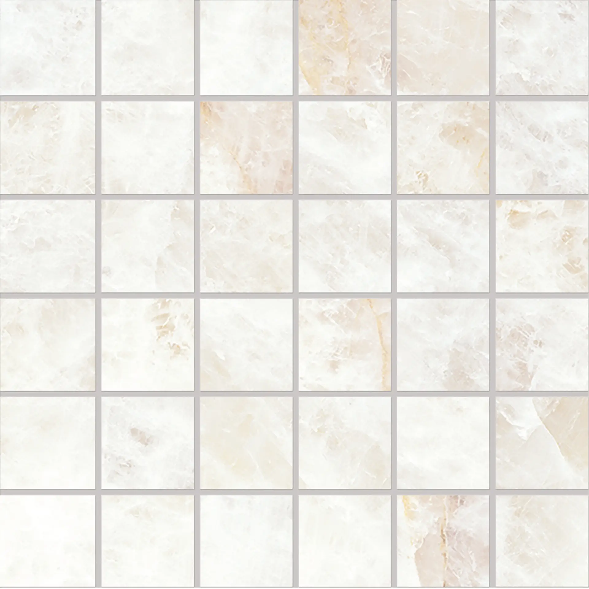 ELV7_TdmpMosaico5X5CrystalWhiteSilktech Emilceramica Tele di Marmo Precious