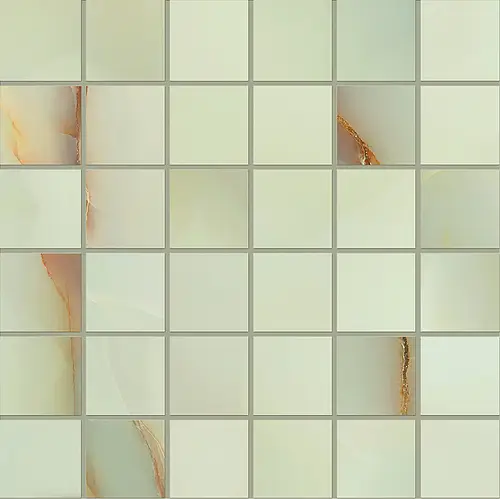 Emilceramica, Tele di Marmo Pure Onyx, EMQM_TdmpoMosaico5X5OnyxGiadaSilktech