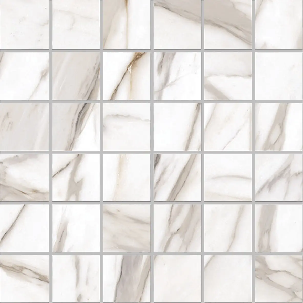 E0QE_Mosaico Calacatta Gold Canova Lappato Lucido Emilceramica Tele di Marmo Reloaded