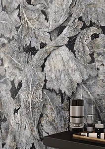 Bakgrunnsflis, Effekt stein,other marbles, Farge grå, Glasert porselenssteintøy, 120x278 cm, Overflate polert