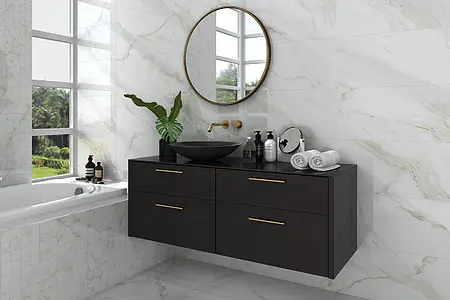 Basistegels, Look calacatta, Kleur beige, Keramiek, 30x60 cm, Oppervlak glanzend