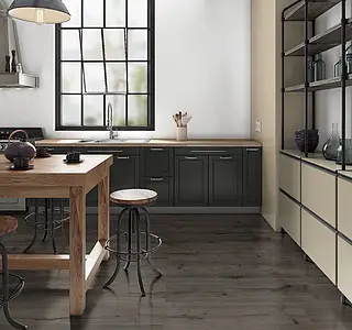 Background tile, Effect wood, Color brown, Glazed porcelain stoneware, 23.3x120 cm, Finish matte