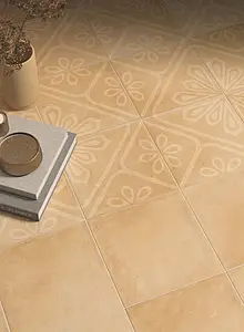 Background tile, Effect terracotta, Color beige, Glazed porcelain stoneware, 20x20 cm, Finish antislip