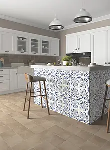 Background tile, Effect terracotta, Color brown, Glazed porcelain stoneware, 20x20 cm, Finish antislip