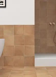 Background tile, Effect terracotta, Color brown, Glazed porcelain stoneware, 20x20 cm, Finish antislip