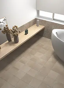 Background tile, Effect terracotta, Color brown, Glazed porcelain stoneware, 20x20 cm, Finish antislip
