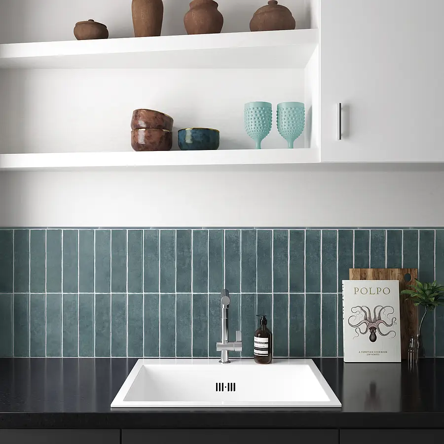 Quarter round, Color navy blue, Glazed porcelain stoneware, 1.2x20 cm, Finish matte