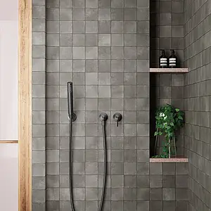 Background tile, Color grey, Glazed porcelain stoneware, 10x10 cm, Finish antislip