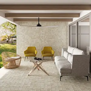 Background tile, Color beige, Glazed porcelain stoneware, 10x10 cm, Finish antislip