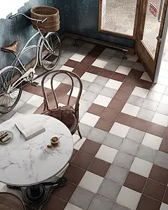 Background tile, Color white, Glazed porcelain stoneware, 20x20 cm, Finish matte