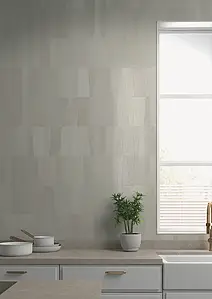 Background tile, Color grey, Glazed porcelain stoneware, 5.6x22.4 cm, Finish matte