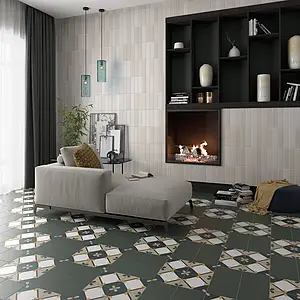 Background tile, Effect unicolor, Color green, Glazed porcelain stoneware, 20x20 cm, Finish antislip