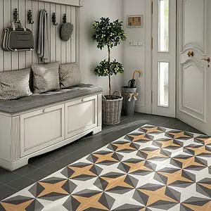 Background tile, Effect unicolor, Color black, Glazed porcelain stoneware, 20x20 cm, Finish matte
