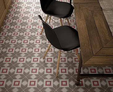 Background tile, Effect faux encaustic tiles, Color multicolor, Glazed porcelain stoneware, 20x20 cm, Finish matte