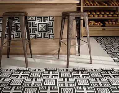 Background tile, Effect unicolor, Color white, Glazed porcelain stoneware, 20x20 cm, Finish matte
