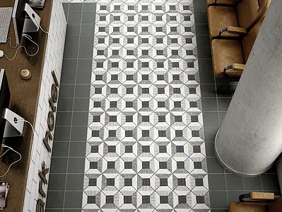 Background tile, Effect unicolor, Color black, Glazed porcelain stoneware, 20x20 cm, Finish matte