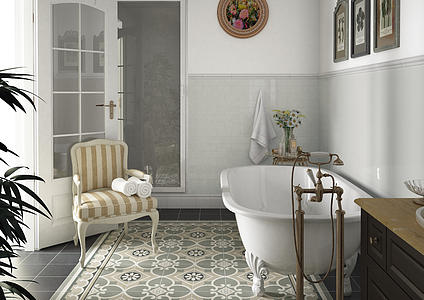 Caprice Porcelain Tiles produced by Equipe Ceramicas, Style victorian, faux encaustic tiles