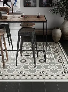Decorative piece, Effect faux encaustic tiles, Color multicolor, Glazed porcelain stoneware, 20x20 cm, Finish matte
