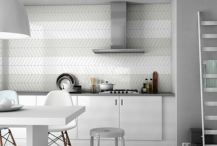 Chevron Wall Ceramic Tiles produced by Equipe Ceramicas, Unicolor effect