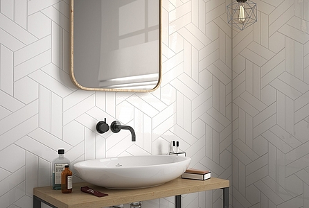 Chevron Wall Ceramic Tiles produced by Equipe Ceramicas, Unicolor effect