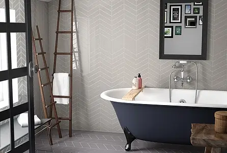 Effect unicolor, Color grey, Background tile, Ceramics, 5.2x18.6 cm, Finish glossy