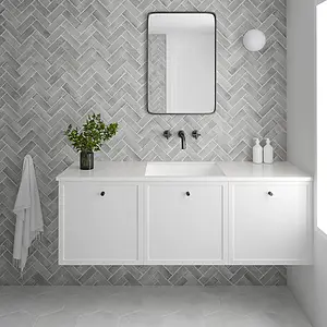 Background tile, Color grey, Glazed porcelain stoneware, 5x15 cm, Finish antislip