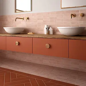Quarter round, Color pink, Glazed porcelain stoneware, 1.2x20 cm, Finish matte